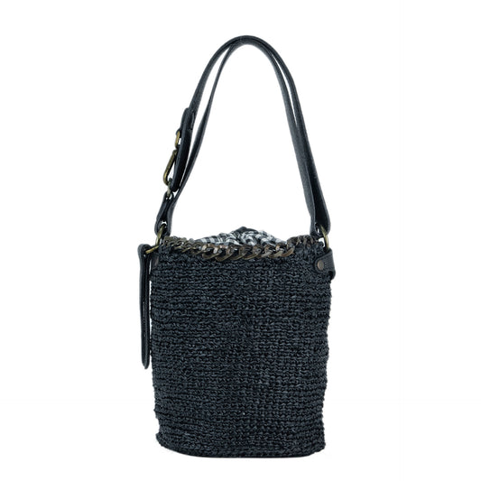 Porto Rafael black raffia