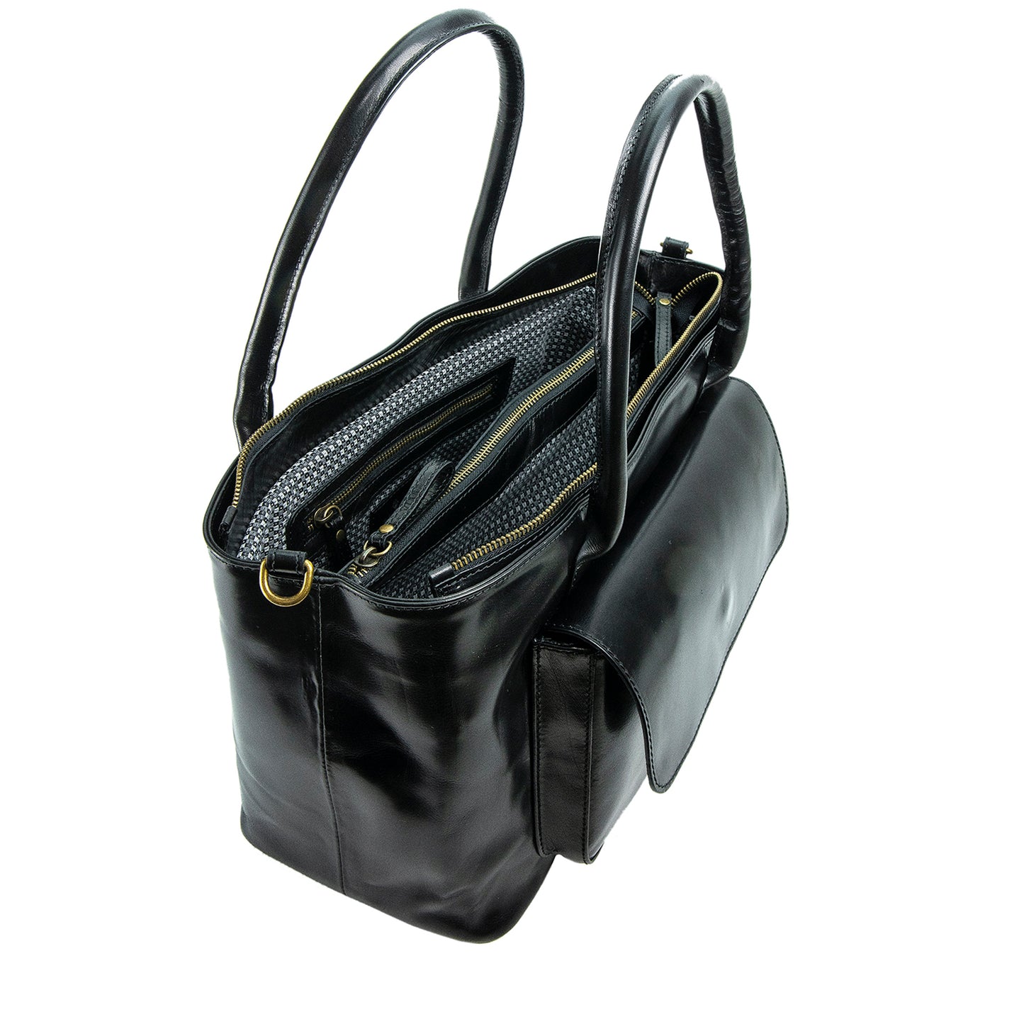 Ravenna black cowhide